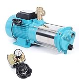 TESUGN Kreiselpumpe 1300W Edelstahl Kreiselpumpe Gartenpumpe Hauswasserwerk Pumpensteuerung...