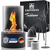 KAMINESS® Tischkamin | Premium Tischfeuer Komplett-Set | Ethanol Kamin Indoor & Outdoor inkl....