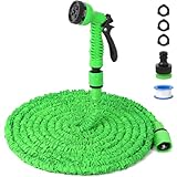 Flexibler Gartenschlauch Wasserschlauch Dehnbar Garten - 15M Gartenschlauch Flexibel mit 7 Funktion...