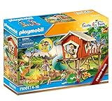 PLAYMOBIL Family Fun 71001 Abenteuer-Baumhaus mit Rutsche, LED-Lagerfeuer, Spielzeug für Kinder ab...