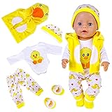 Puppenkleidung für Baby Puppen, Kleidung kompatibel mit 35-43 cm New Born Baby Puppen, Enthält...