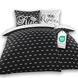 BaSaTex Winter Flausch Partner Fleece Bettwäsche Set | 4 Teilige Garnitur | 100% Mikrofaser | 2X...