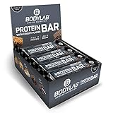 Bodylab24 Crispy Protein Bar 12 x 65g, Protein-Riegel mit 27g Eiweiß pro Riegel, Zuckerarmer...