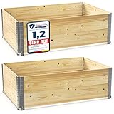 Schroth Home Hochbeet 120x80x40cm groß - rechteckig - Palettenrahmen aus Holz - Hochbeet für...