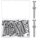 21 Stk M6 Schlossschrauben M6x60mm, Schlossschrauben Muttern Set, Torbandschrauben,...