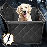Looxmeer Hunde Autositz für Kleine Mittlere Hunde, Hundesitz Auto Autositzbezug mit Sicherheitsgurt...