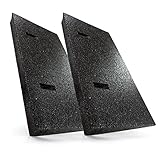Bordsteinrampe Gummi schwarz 2X I Breite: 50 cm I Höhe: 45 mm I Rampe Gummikeil Rollstuhlrampe...