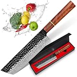 BILLION DUO Damastmesser Nakirimesser 18,3 cm, 67 Schicht VG10 Damaszener Stahl Kochmesser, Profi...