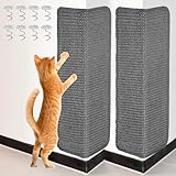Zocipro 2 Stück Kratzwand für Katzen, Kratzmatte Katze Wand 50 x 25 cm, Eckenschutz Katze, Sisal...