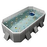 XUDREZ Frame Pool Above Ground Swimming Pools Garden Big Frame Pools Outdoor Rectangular Pool for...
