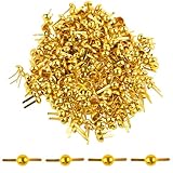 UKOFEW 200 Stück Mini Brads,8x16mm Metall Rundkopfklammern,Musterklammern Metall...