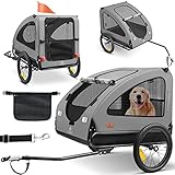 KESSER® Hundeanhänger Boxer 2-in-1 Hundebuggy Fahrradanhänger groß ca. 250L Volumen - Inkl....