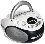 Majestic AH 2387R MP3 USB Tragbare Boombox mit CD/MP3-Player, USB-Eingang, Kassettenrekorder,...