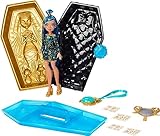 Monster High Puppe & Zubehör, Cleo De Nile Golden Glam Case Beauty Kit mit Tattoos, Aufklebern &...