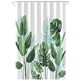 Loti Living Anti-Schimmel Duschvorhang - 120x200 cm - Strelitzia Polyester - Inkl. Ringe - Shower...