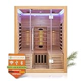 Artsauna Infrarotkabine Helsinki 150 - Infrarotsauna 150x150 cm mit Dual-Technologie,...