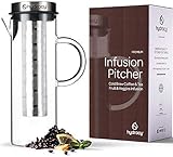 Cold Brew Kaffee Kalt Zubereiter - Große Glas Karaffe 1,5L für Eiskaffee und Eistee mit Deckel aus...