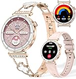 Smartwatch für Damen, 1,2 Zoll AMOLED HD-Bildschirm Damen Smartwatch, Fitness Tracker mit...