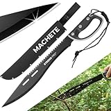 STREND PRO Machete Scharf Echt | 61cm | ZUVERLÄSSIGES Groß Messer Für Garten & Wald | Schwarz Mit...