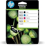 HP 903 (6ZC73AE) Multipack Original Druckerpatronen 1xBlau, 1xRot, 1xGelb, 1xSchwarz für HP...