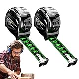 Messband,2 Stück 10m Stahl Rollbandmaß - Fluoreszierender Zollstock Tragbar Für Holzarbeiten...