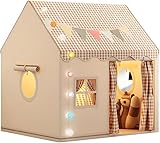 Kinder Spielhaus Indoor,Kinder Bettzelt,Spielzelt für Drinnen,Prinzessin Zelt mit Fenstern,...