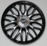 ZentimeX Radkappen Radzierblenden Radabdeckungen 16' Zoll #124 Black SCHWARZ