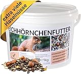 Canifee - Eichhörnchenfutter 1 kg artgerechtes Wildtierfutter als ganzjährige Futtermischung -...