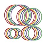 OOTSR 24 stücke Kunststoff Toss Ringe Set für Ring Toss Spiel, Drinnen draußen Kinder Target...
