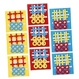 BESTonZON 9 Stück Teiliges Mini Ticktacktoe Spiel aus Filz Tragbares Kinderspielbrett für...