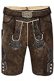 Edelnice Trachtenmode Bayerische Traditionelle Kurze Lederhose Fabian mit passendem Trachtengürtel...