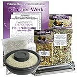 Räuchern GEGEN Negative Energie 7-TLG Set energetische HAUSREINIGUNG mit RÄUCHERMISCHUNG +...