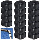 GORGECRAFT 30 Stück Befestigungsgurte Für Fußballtornetze Schwarz Klettverschluss Verstellbarer...