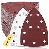 Zaxiva 60 Stück Schleifpapier für Detailschleifer mit Maus, Körnung 40 60 80 120 180 240...