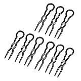 Ruilogod Haarklammern für Hochsteckfrisuren, U-förmig, Kunststoff, gewellt, 9 Stück (ID: 00e 8a3...