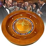 Generisch Roulette-Rad Casino-Set, tragbares Holz Roulette-Rad mit Präzisionslagern und verchromtem...