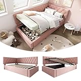 Kebnor Polsterbett Tagesbett Daybett 90x190cm, Schlafsofa mit hydraulischem Stauraum, Kinderbett...