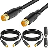 Xiatiaosann S Video Kabel SVHS Mini DIN Stecker 4 polig S-Videokabel Adapter für Super-Video-TV,...