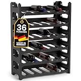 Alpfa Flaschenregal anthrazit für 36 Flaschen - Made in Germany