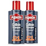 XXL Alpecin Coffein-Shampoo C1, 2 x 375 ml - Gegen erblich bedingten Haarausfall | Fühlbar mehr...