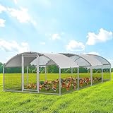 Fogmiea Hühnerstall Freilaufgehege,Freilaufgehege Kaninchen Verzinktem Stahl,Outdoor Hühnerhaus...