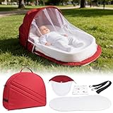 Verdego Reisebett Baby 34x84x10cm, Baby Reisebett 2 in 1 Klappbarer, Kinderreisebett mit...