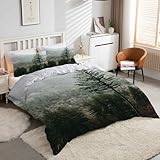 Generisch Bettwäsche 240x260 Baum Bettbezug GrüN Bettwäsche Sets, Weiche Mikrofaser Bettbezüg...