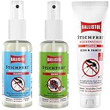 BALLISTOL Stichfrei 3er Set – Classic, Zeckenschutz & Kids Lotion | Mückenschutz & Zeckenspray...