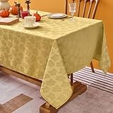Biscaynebay Herbst-Tischdecke, rechteckig, 152,4 x 305,8 cm, goldfarben, für Thanksgiving,...