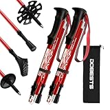 DOBESTS Wanderstöcke Nordic Walking Stöcke Aluminium (Rot Premium)