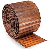 UNIGARDIA Rasenkante aus Cortenstahl 12 m - Beeteinfassung aus Metall 15 cm hoch - Einfache Montage...