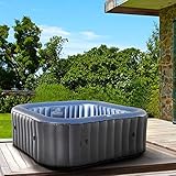 Whirlpool aufblasbar BRAST® MSpa Tekapo für 6 Personen 185x185cm In-Outdoor Pool 132 Massagedüsen...