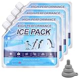 flintronic 4PCS Ice Pack, Premium Kühlakkus für Kühltasche, Hochleistungsfähig, Kühlbox,...