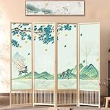 Paravent Raumteiler aus Holz,Trennwand,Raumteiler Trennwand Sichtschutz 4 teilig,Sichtschutz for...